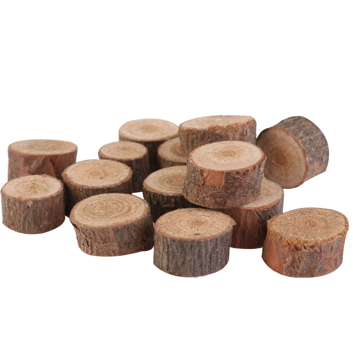 

100pcs Natural Wood Discs Slices Solid Bark Smooth Finish Ideal Crafting Decor Projects Wooden Props Sewing Accessories
