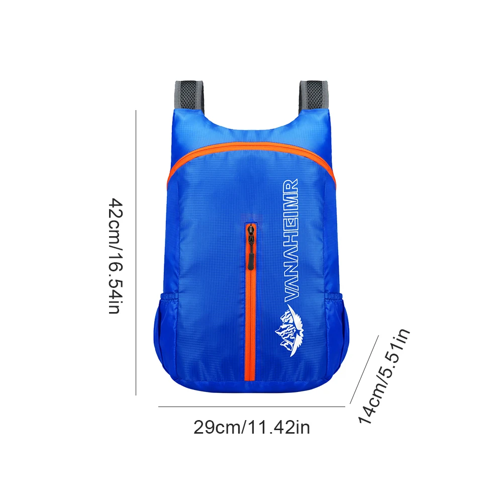 Foldable Sports Backpack Lightweight Backpack Large Capacity Travelling Backpack with Side Pockets Travel Daypack