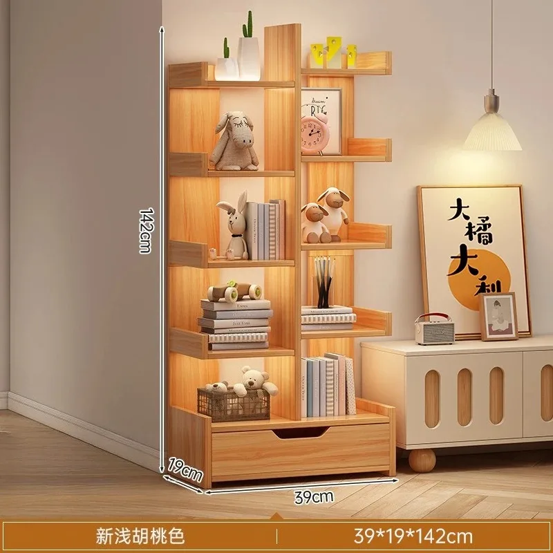 رف كتب بسيط من الأرض إلى السقف لغرفة النوم، رف تخزين جداري ضيق، رف عرض مكتبي لغرفة المعيشة #5