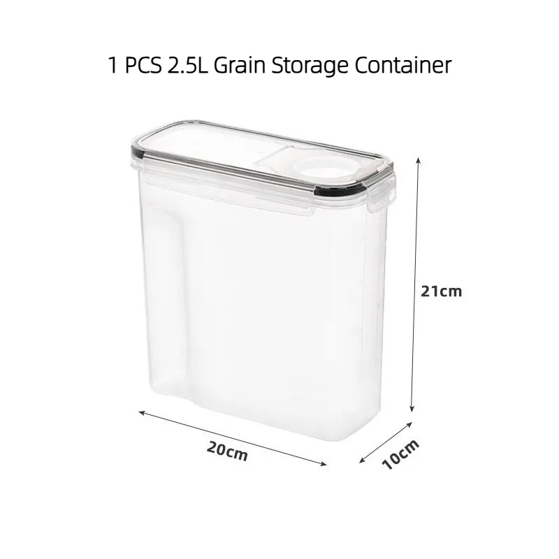 1 Stück 2,5/3,6/4 l genarbte luftdichte Vorratsbehälter mit Deckel, transparente stapelbare Leckerli-Box für auslaufsichere Mehl- und Vorratsgläser