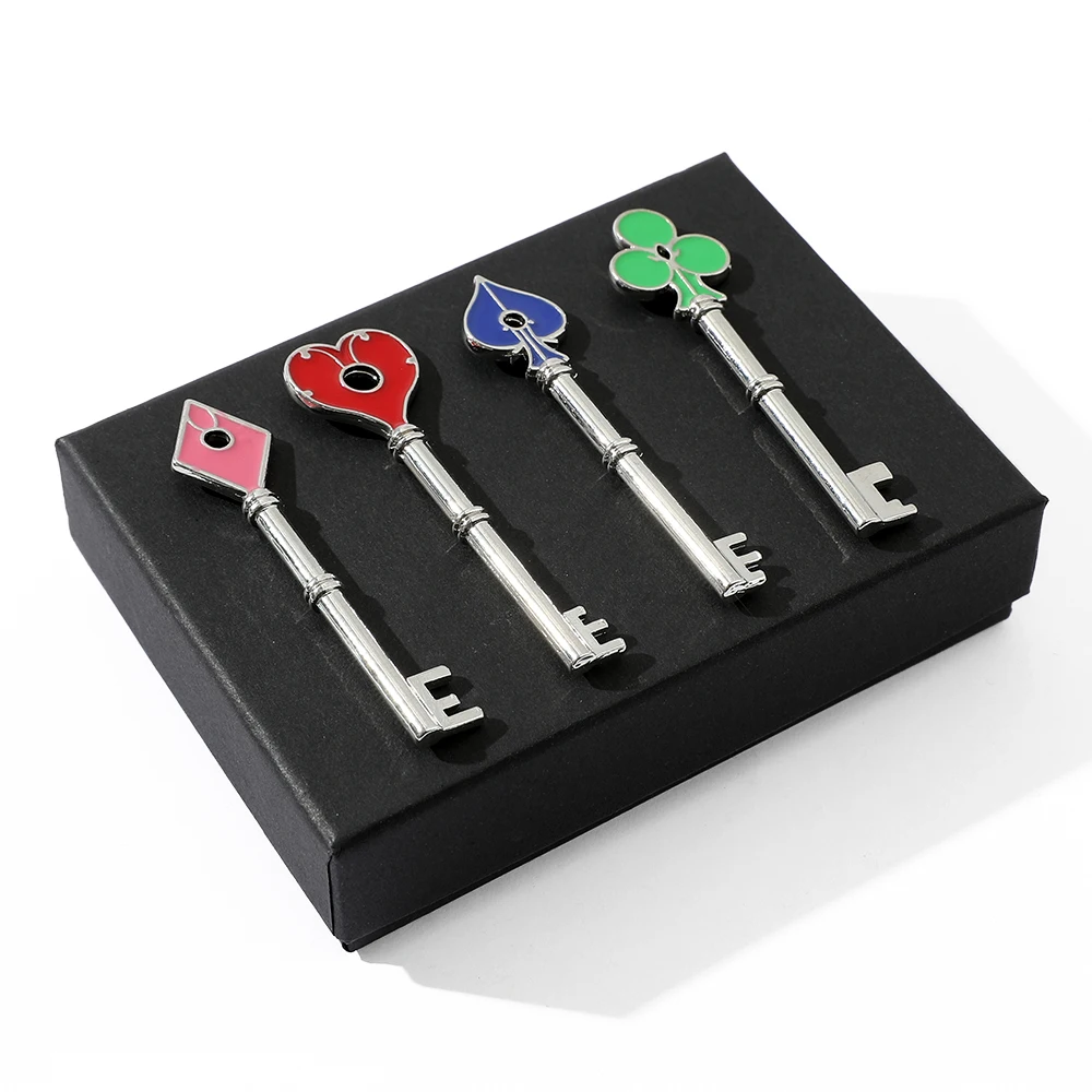 4 قطعة/المجموعة لعبة الشرور المقيم المفاتيح الشرطة أوراق اللعب شارة RPD ساحة البرقوق المعلقات كيرينغ لمحبي تأثيري جمع هدية