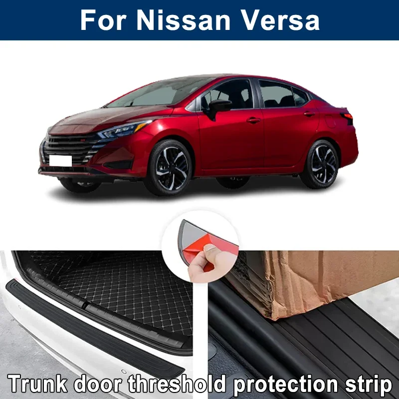 Car Trunk Sill Anti-scratch Guard Strip For Nissan Versa - Rear Bumper Rubber Protector Decorative Cover Sticker
