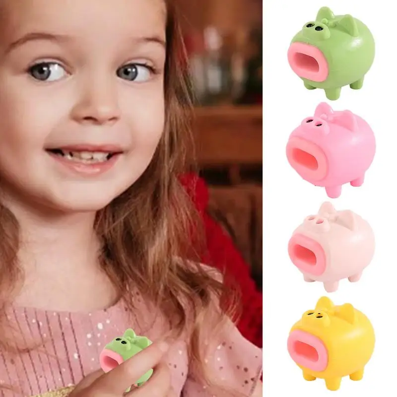 Anti-stress piggy toy para adultos, bonito porco-como brinquedo aperto, bola sensorial, alta elástica