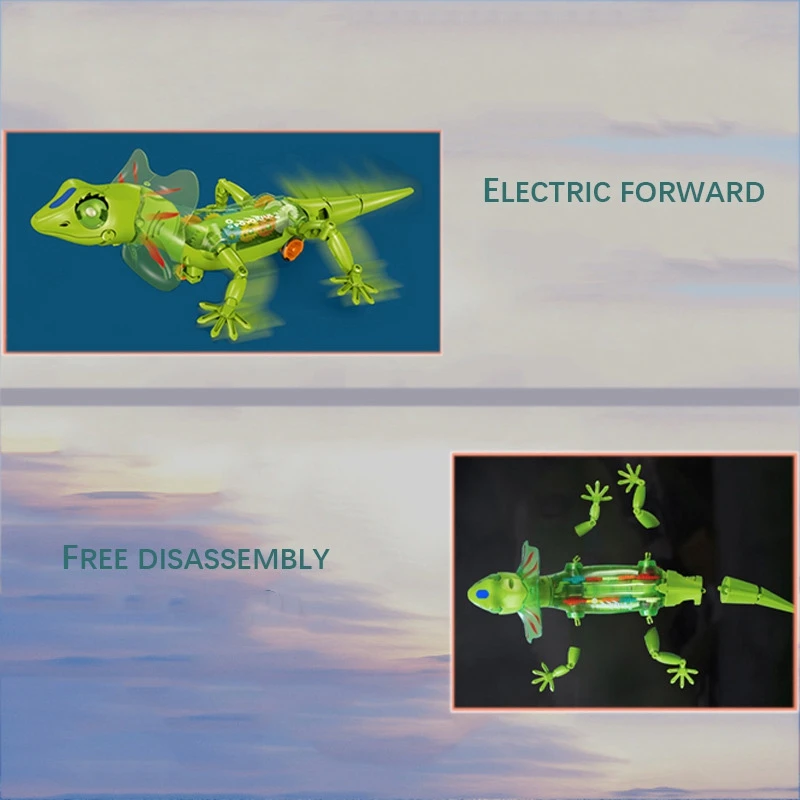 Robotic Electric Battery-Powered With Light And Sound Robotic Electric For Children Kids Gift Lizard Toy