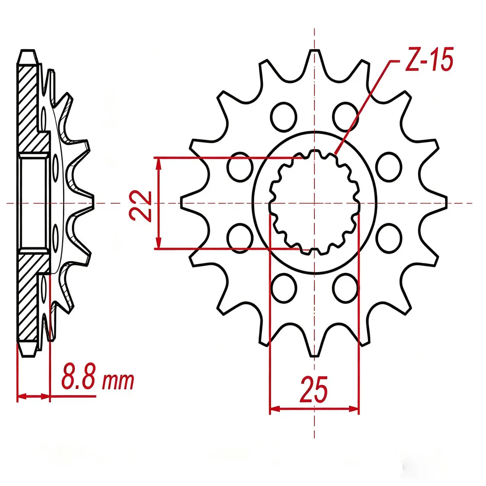 Forged Front Sprocket 520 13T 14T 15T for KT/M Husqvarna Beta GasGas 125 250 300 350 450 EXC XC SX FC FE TE Enduro view 2