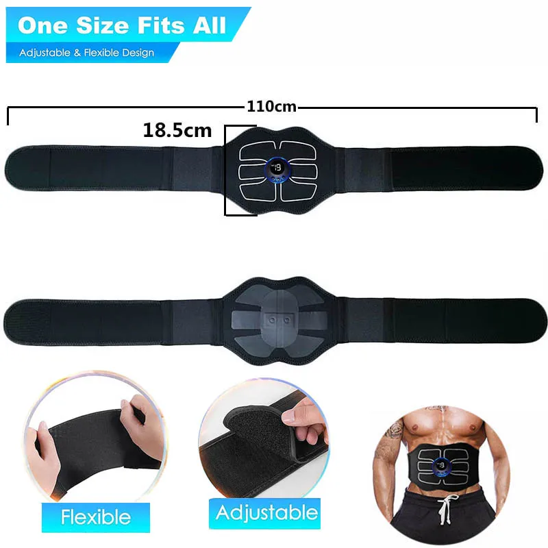 ABS Stimulator Abdominal Toning Belt Ab Muscle Stimulator Thin Waist Slimming Belt Weight Loss Home Gym Fitness Massager