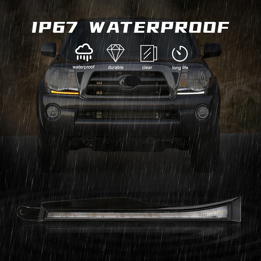LED DRL For Toyota Tacoma 2005 2006 2007 2008 2009 2010 2011 Daytime Running Lights Start up Animation Dynamic Turn Signal Lamps