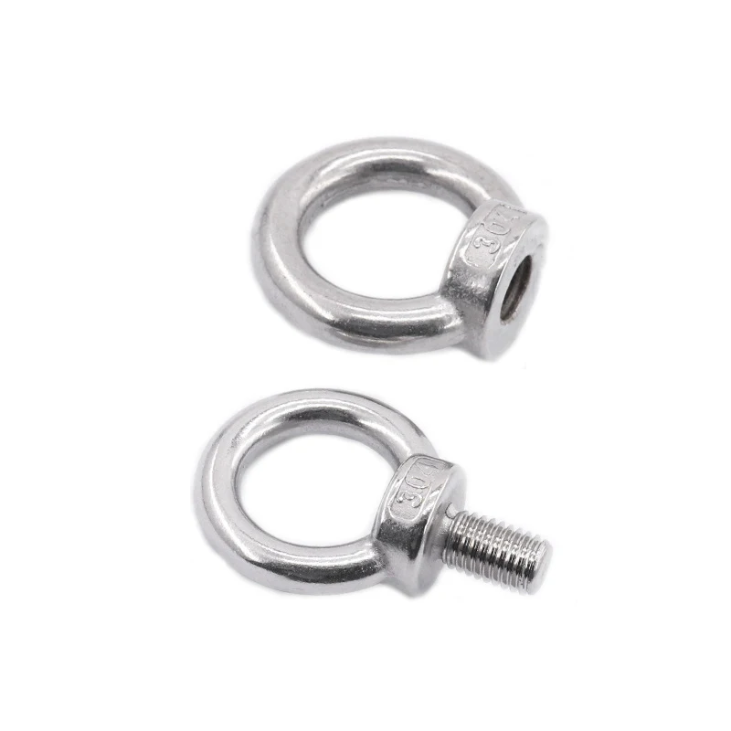 1/2PCS M3-M36 304 Stainless Steel Lifting Eye Nuts/Screw/ Japanese Lifting Eye Nut Ring Eye Bolt Ring Hooking Nut Screws