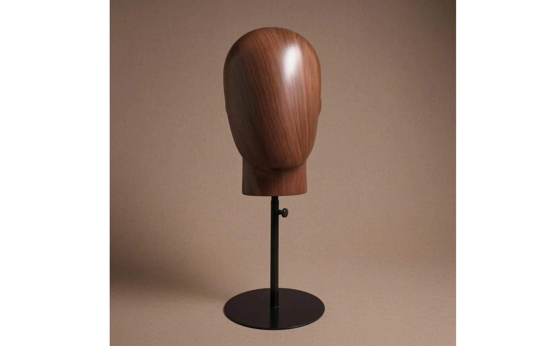 Head-Shaped Display Stand Adjustable Height Hairpiece Stand Hat Display Head Metal Pole Beauty Supply Round Base Head-Shaped Display Stand Adjustable Height Hairpiece Stand Hat Display Head Metal Pole Beauty Supply Round Base