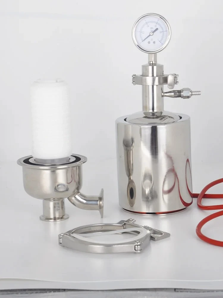 304 stainless steel respirator tank with single core quick-release breathing valve pipeline 316L sanitary air filter 5
