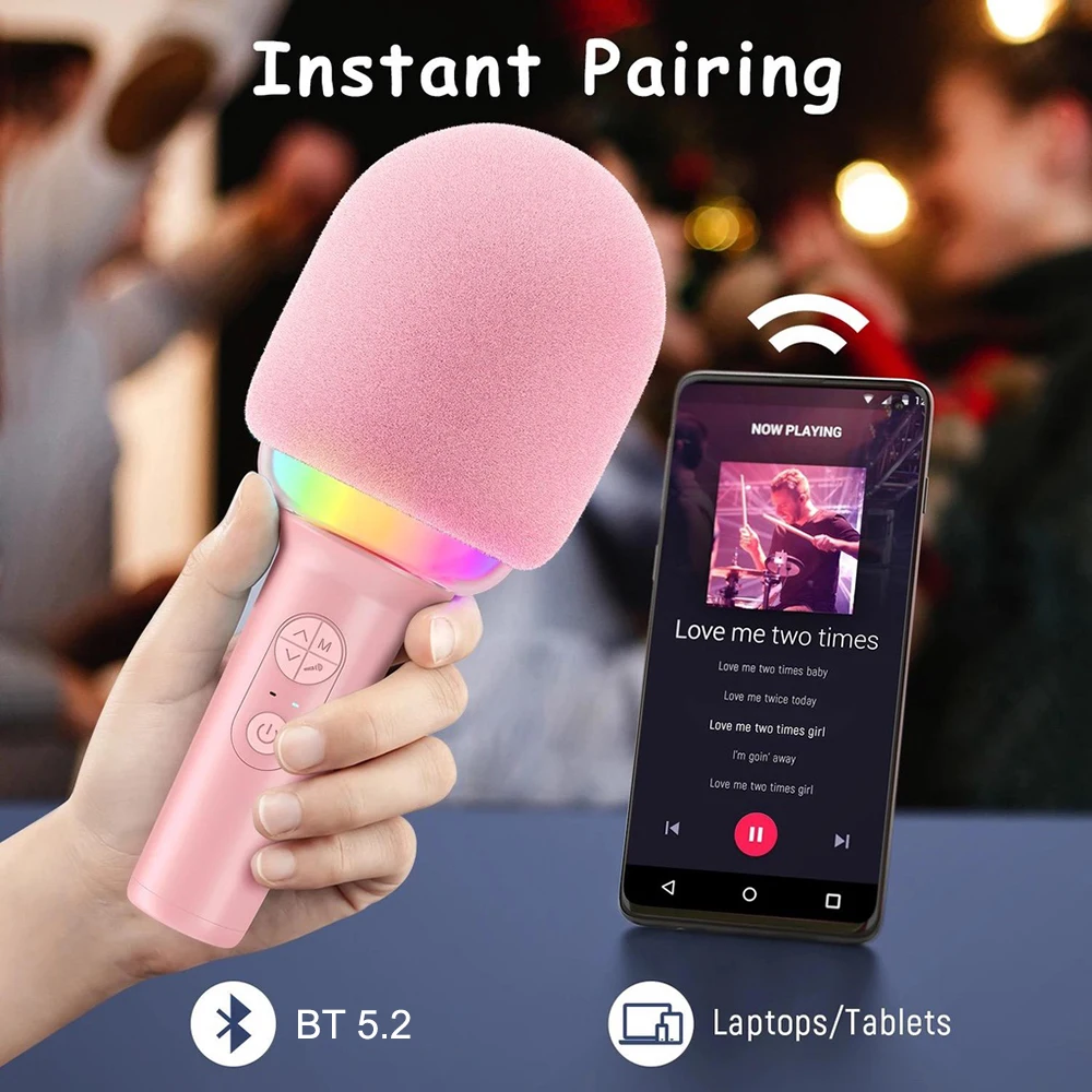 Singing Karaoke Wireless Microphone Home Karaoke Music Player Microphone Audio Integrated Intelligent Noise Reduction Speaker