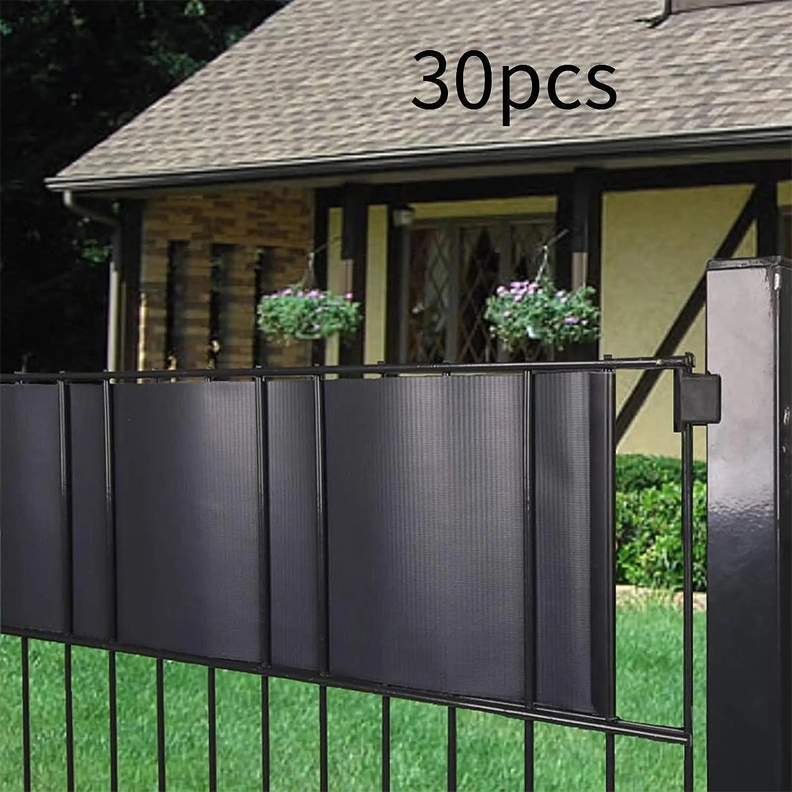 

30x Privacy Screen Mounting Clips Privacy Screen Strips for Double Rod Mats, Wind Protection, Easy to Install for Outdoor