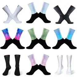 Silica Gel Non-slip Breathable Sports Socks Men Women Aero Bike Team Cycling Socks 2026 New