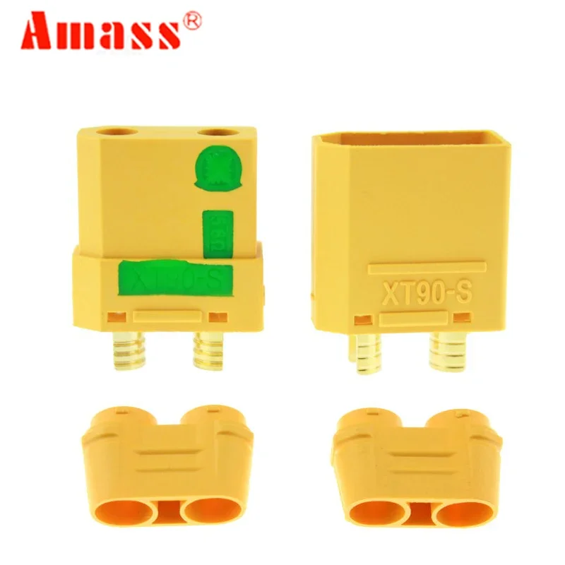 2pcs Amass  XT90-S Connectors Male Female Plugs XT90 XT90S Anti Spark Cover Sheath Bullet Sparkproof RC Lipo Battery Parts