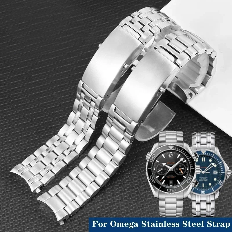 20mm Solid Stainless Steel  Watch Band for Omega Seamaster 300 Ocean Universe 600 Observatory Watch Accessories Straps