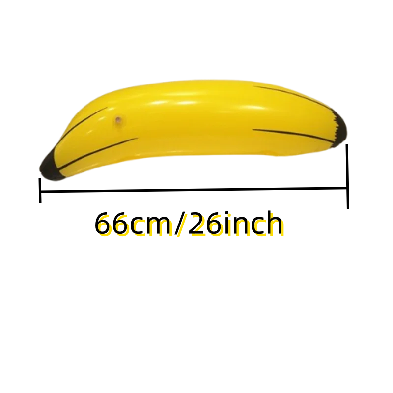 Fashion Large 66cm Inflatable Banana Toys PVC Blow up Tropical Fruit Cute Toy Kids Party Game Pool Beach Engagement