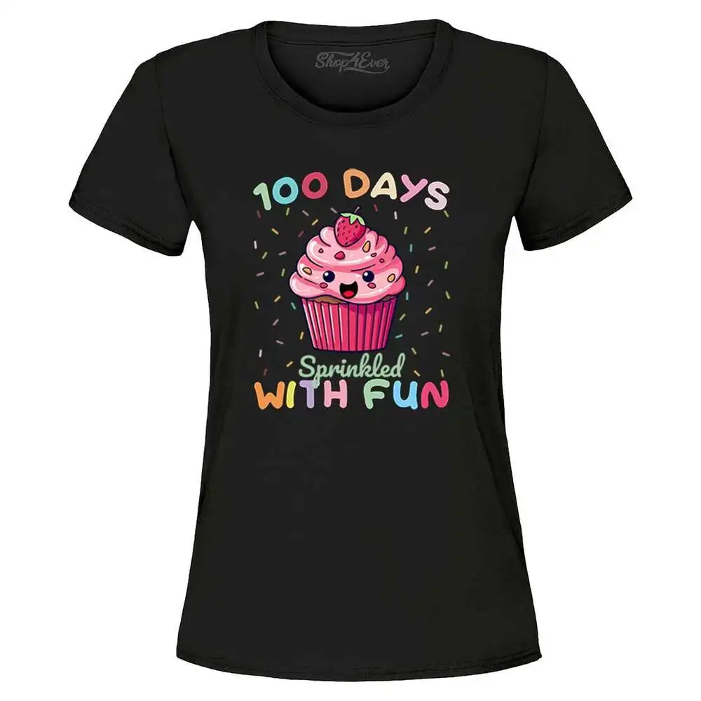 100 Days School Women's T-Shirt 100Sprinkled ShirtsGraphic Y2K Summer Short Sleeve oversized