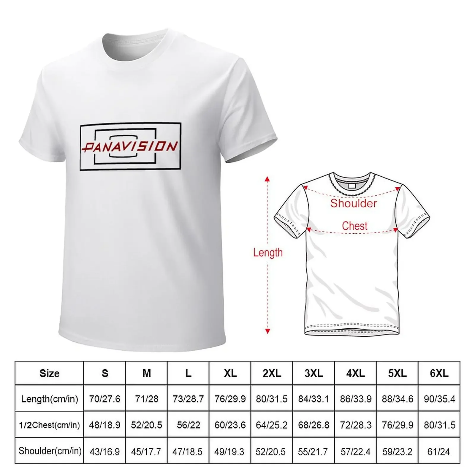 Panavision Red Logo T-shirt cute clothes Short sleeve tee black t shirts for men