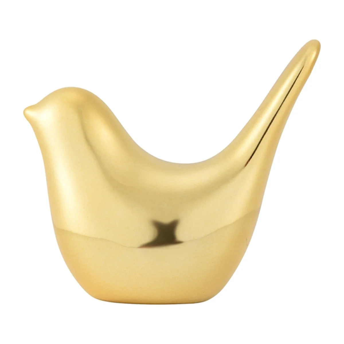 ABJZ 2 قطعة الذهب الذهبي السيراميك الطيور التماثيل الحديثة السيراميك الطيور التماثيل الحيوان النحت ديكور المنزل الحرف