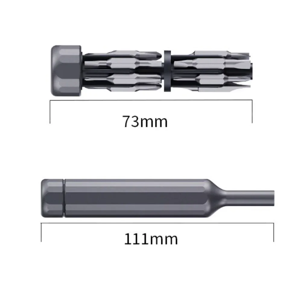 Imagem -06 - Portátil Manual Chave de Fenda Grupo Aço Liga Precisão Magnética Ponta Dupla Bits Alta Qualidade Ferramenta de Reparo Desmontagem 27 em 1
