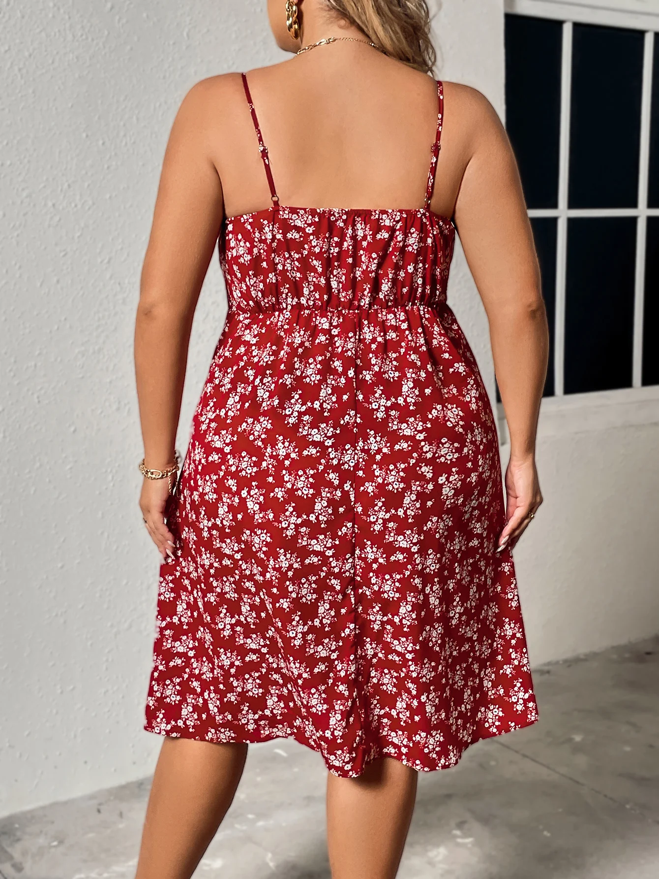 Della Mel Summer Plus Size abiti per le donne 2023 Sexy senza maniche Halter Midi Dress Casual Holiday Party Backless Short Dress