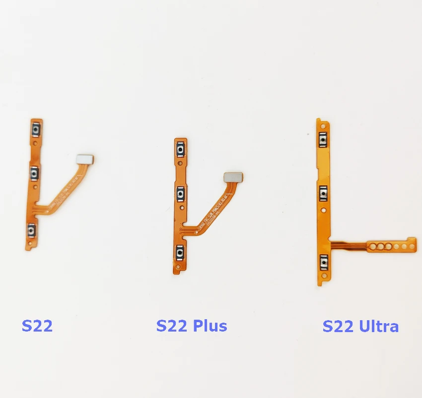 50Pcs New Power On Off Volume Side Button Key Flex Cable For Samsung Galaxy S20 S21 FE S22 Plus S23 S24 Ultra