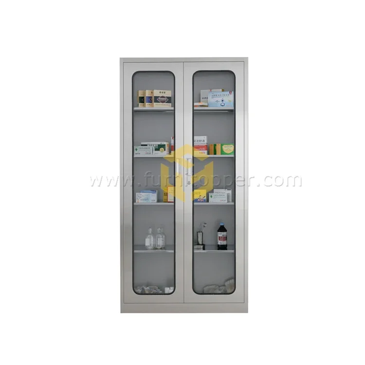 Hospital Stainless Steel Medical Record File Cabinet Clinic Lab  Medical Instruments Metal Storage Cabinet