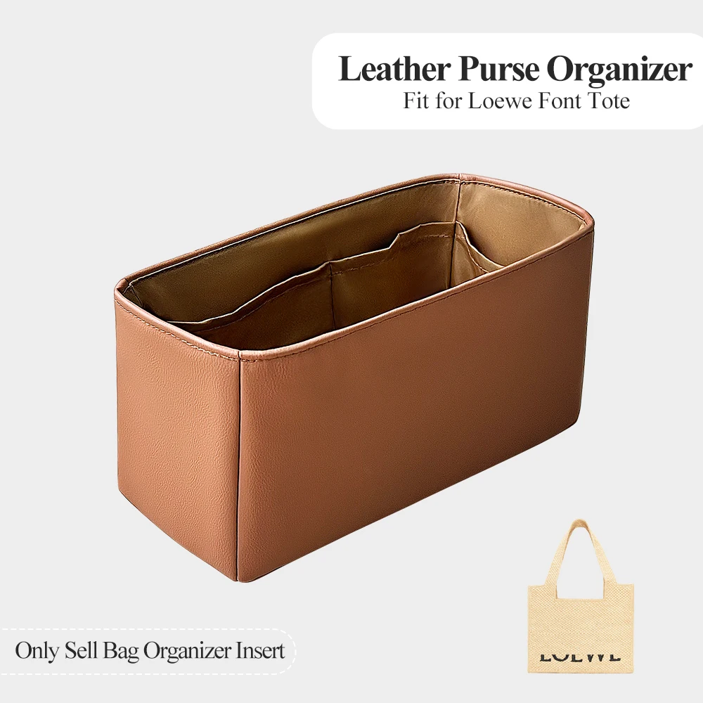 Leather Purse Organizer Insert Fit for Loewe Font Tote Bag Inner Liner Bag Inside Bag Waterproof Storage Bag In Bag Insert Bag