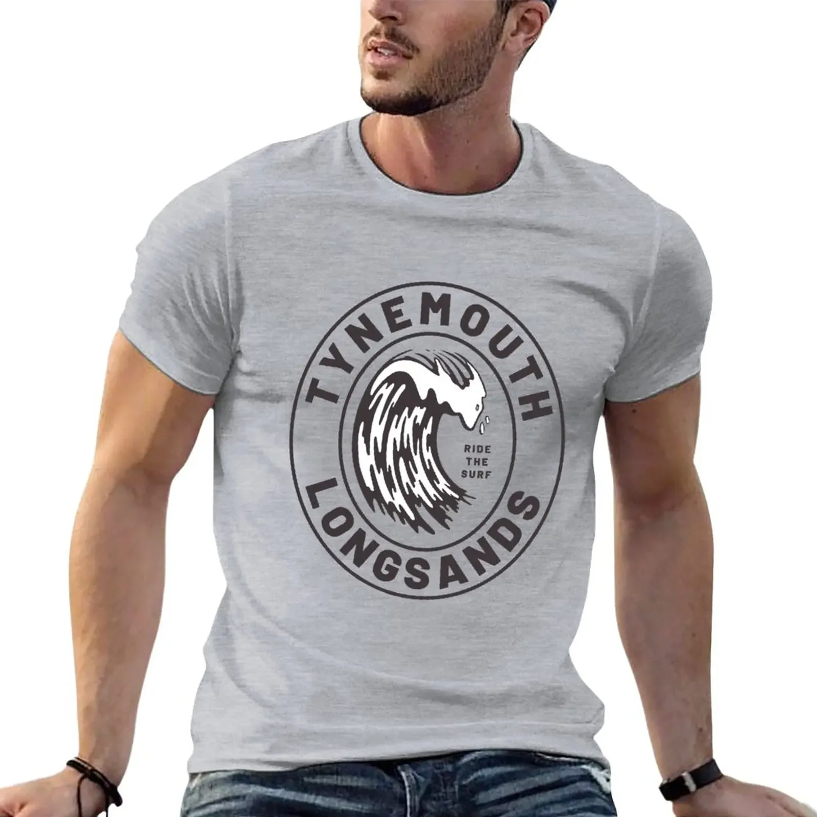 

Tynemouth Longsands - Ride the Surf T-Shirt Short sleeve tee quick-drying plus size tops mens graphic t-shirts big and tall