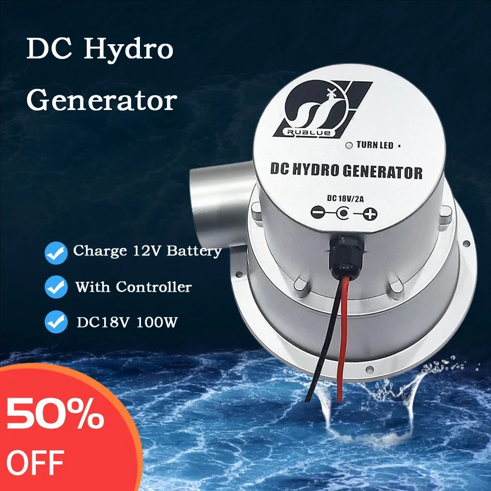 

100W Water Turbine Generator DC Water Pump 12V24V With Voltage Regulator Charging Controller Free to Charge When There is Water