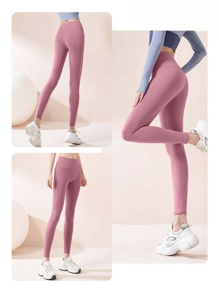 Pantaloni da yoga Palestra Donna Maglia senza cuciture Fitness Glutei pesca Flare Vita Controllo OL Booty Sollevamento Abbigliamento sportivo Vibrazione in pile invernale