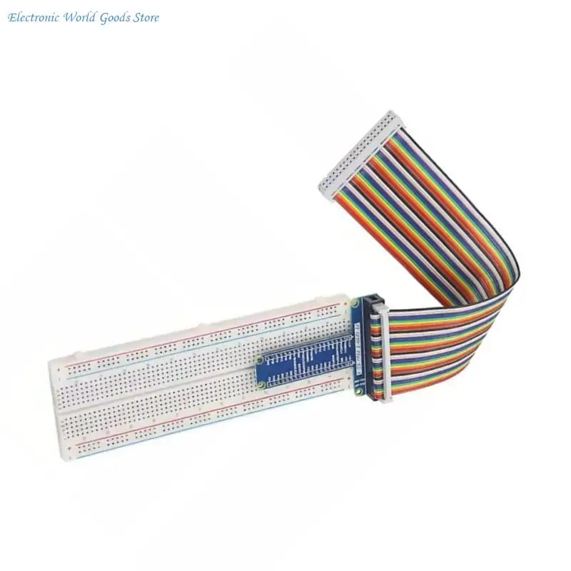 

A3PD GPIO Breakouts T Type GPIO Expansion Board Breadboard 65Pcs Jumper Cables 40Pin Rainbow Ribbon Cable Expansion Adapter