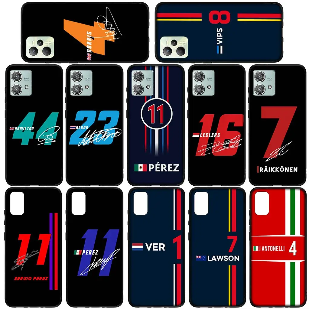 f-Formulas 1 F1s Racing No 11 4 44 16 7 8 55 Cover Phone Case for Xiaomi Redmi Note 13 13C A3 A3X Mi POCO F6 F5 X6 Pro + 5G 4G