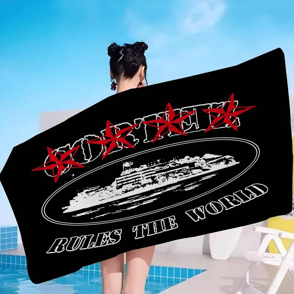 C-Corteiz Urban-Street Microfiber Printed Beach Towel Mountain Climbing Yoga Beach Swimming Running Absorbent Soft Towel