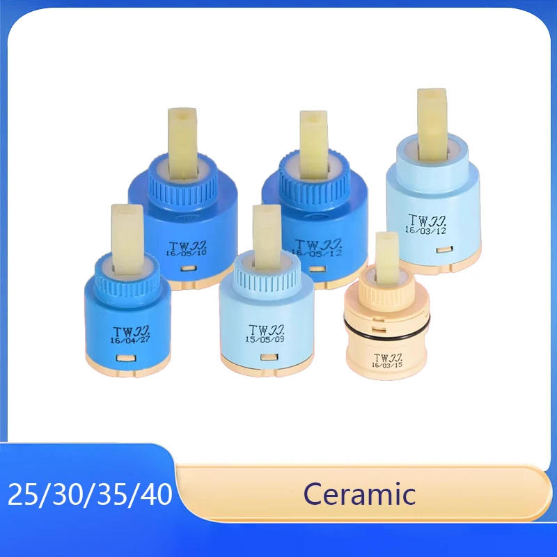 주방 싱크 수도꼭지용 세라믹 카트리지 - 25/35/40mm, 온수기 혼합 밸브 수리 부품