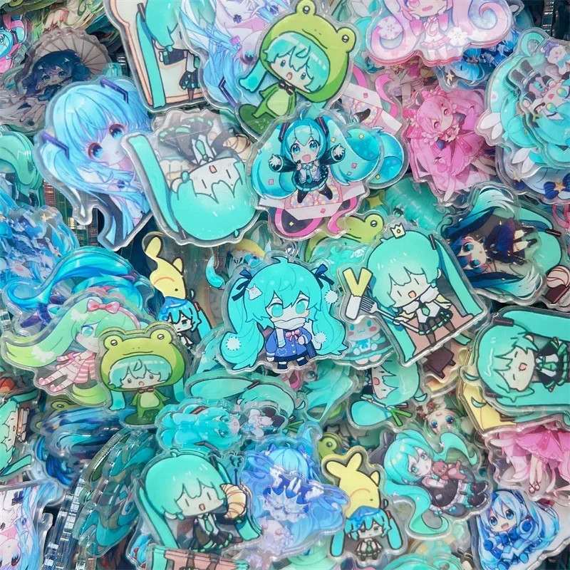 2cm/4cm Hatsune Miku Accessories Peripherals Acrylic Patch Acrylic Handmade Diy Pendant Patch Phone Shell Keychain Material