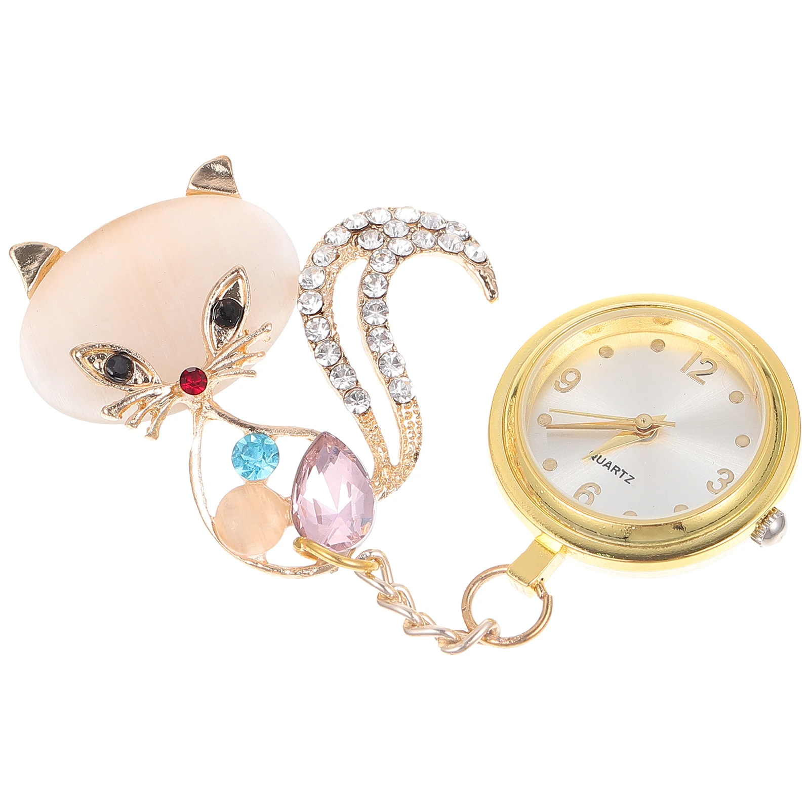 

Nurse Pocket Watch Pink Badge for Nurses Doctors Student Lapel Cartoon Brooch Pendant Zinc Alloy Quartz Clock Jewelry