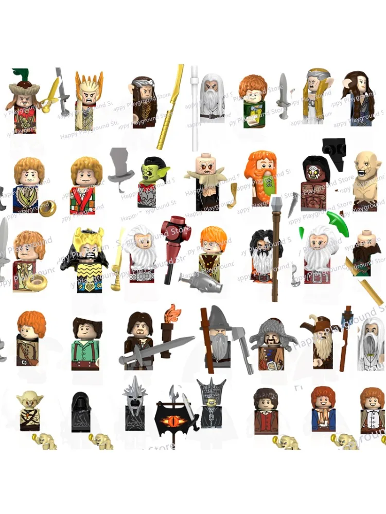 Nieuwe Lord of the Rings Minifiguur Model Elfen Orcs Leger Gandalf Saruman Game of Thrones Actiefiguur Bouwstenen Kinderspeelgoed Cadeaus - afbeelding 2