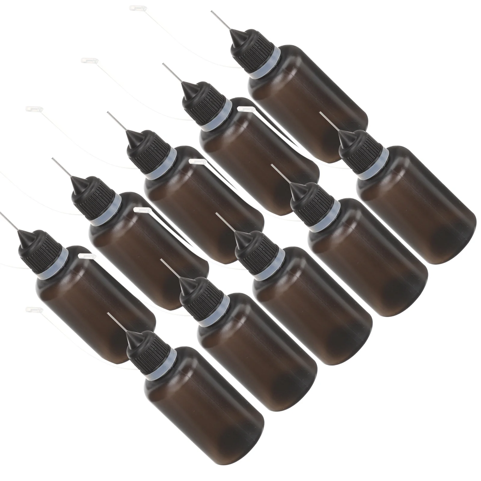 

20pcs Plastic Squeeze Bottle Steel Nozzle For Machine Oil Dispensing Engine Lubrication Applicator Bottle Leakproof Refillable