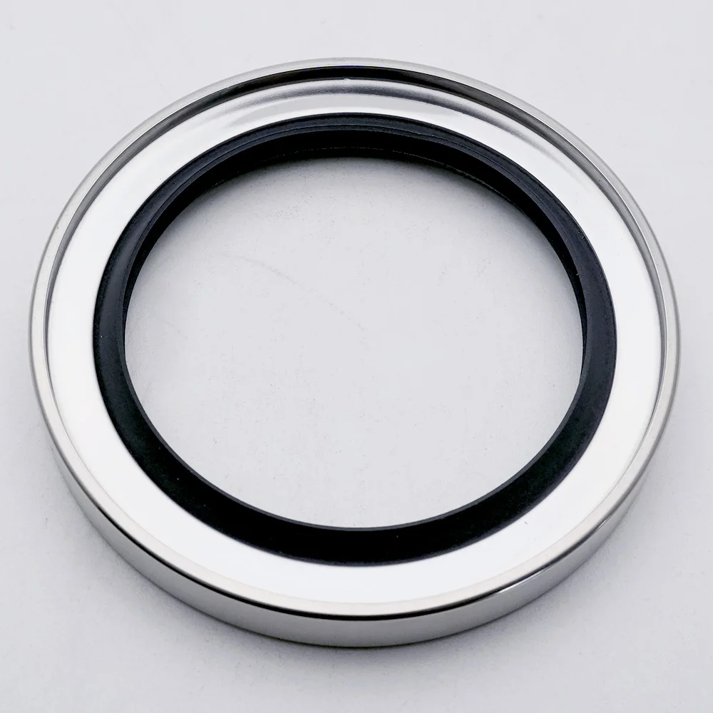 DMHUI Screw Air Compressor Shaft Seals 60x80x10mm B2PT Type - Stainless Steel + PTFE Rubber Double Lip Seal Ring 60-80-10