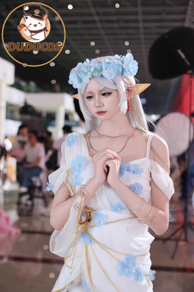IN STOCK Frieren Cosplay Doujin Costume Anime DUDU-SR Women Witch Dress Frieren Oracle Wig view 3