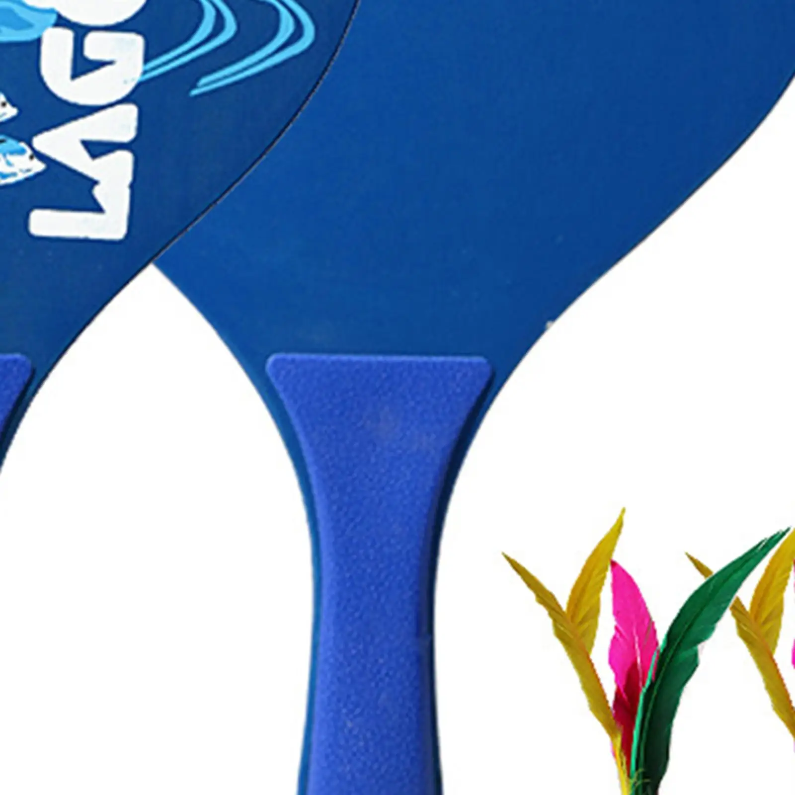 

Kids Teens Family Paddle Ball Racket Game Durable Wood Plastic Badminton Collector for Beach Camping
