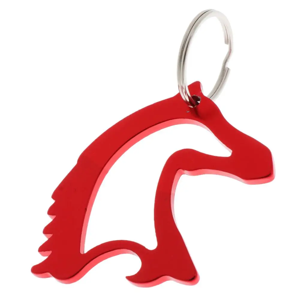 Horse Pattern Aluminum Alloy Keychain Bottle Opener Compact Accessory for Horse Room Accessories and More