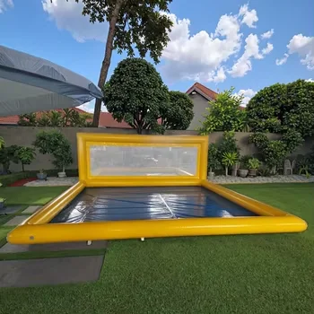

Outdoor Summer Funny Inflatable Volleyball Pool Court Pool Inflatable Tennis Court With Water Pool for Sport
