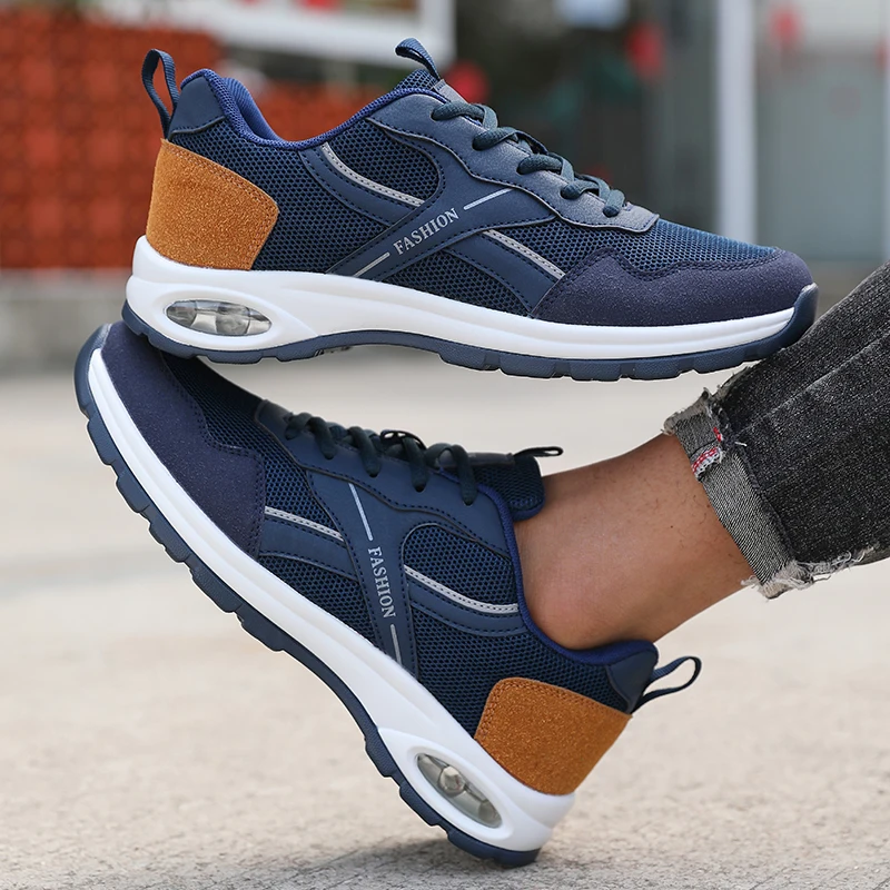 Herren Casual Laufschuhe Atmungsaktive Trendige Niedrige Schnür-Sportschuhe für Reisen und Laufen im Sommer und Frühling – Detail 7
