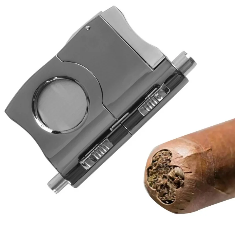 

2PCS Multi-functional Cigar Cutter Guillotine with 6mm 8mm Cigar Punch Puncher Stainless Steel Cigar Smoking Accessories