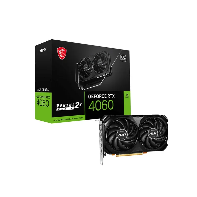 

GeForce RTX4060 VENTI 2X BLACK 8G OC Gaming PC Graphics Card