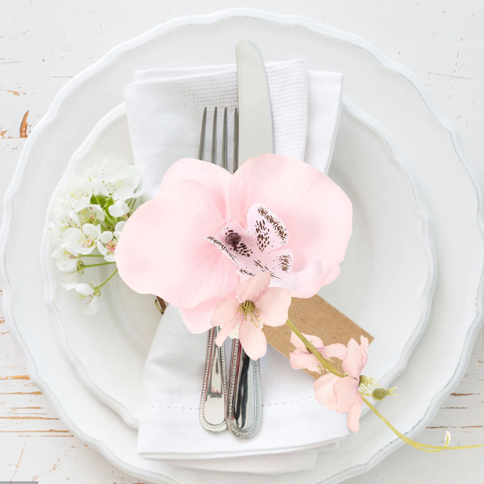 

4pcs Napkin Rings Floral Design Premium Material Wear Resistant Decorative Buckles Suitable Size Dining Table Decors Elegant