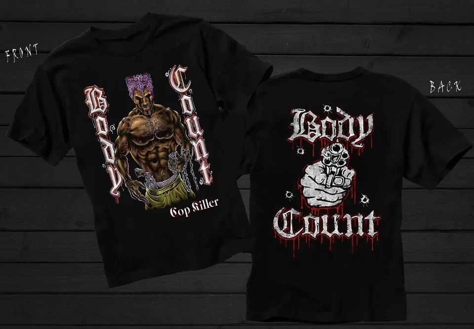 Body Count Band's New Double Sided Printed T-shirt Double Sided Printed - Neutral T-shirt Music Fans Short Sleeve