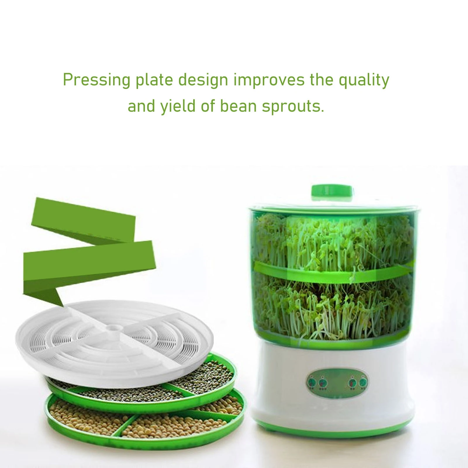 

Набор для выращивания ростков фасоли, 3-слойный набор для выращивания ростков фасоли с автоматическим управлением, набор для выращивания ростков фасоли для дома, кухни, ростков семян